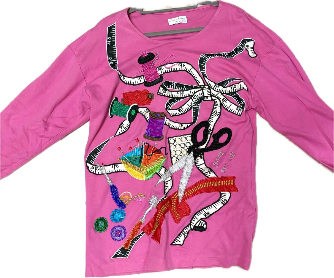 빈티지 7부 소매 탑 상품이미지1