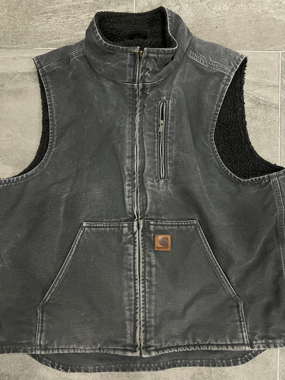 (L)칼하트 셰르파 넥 조끼베스트 V33 GVL 그래블 상품이미지8