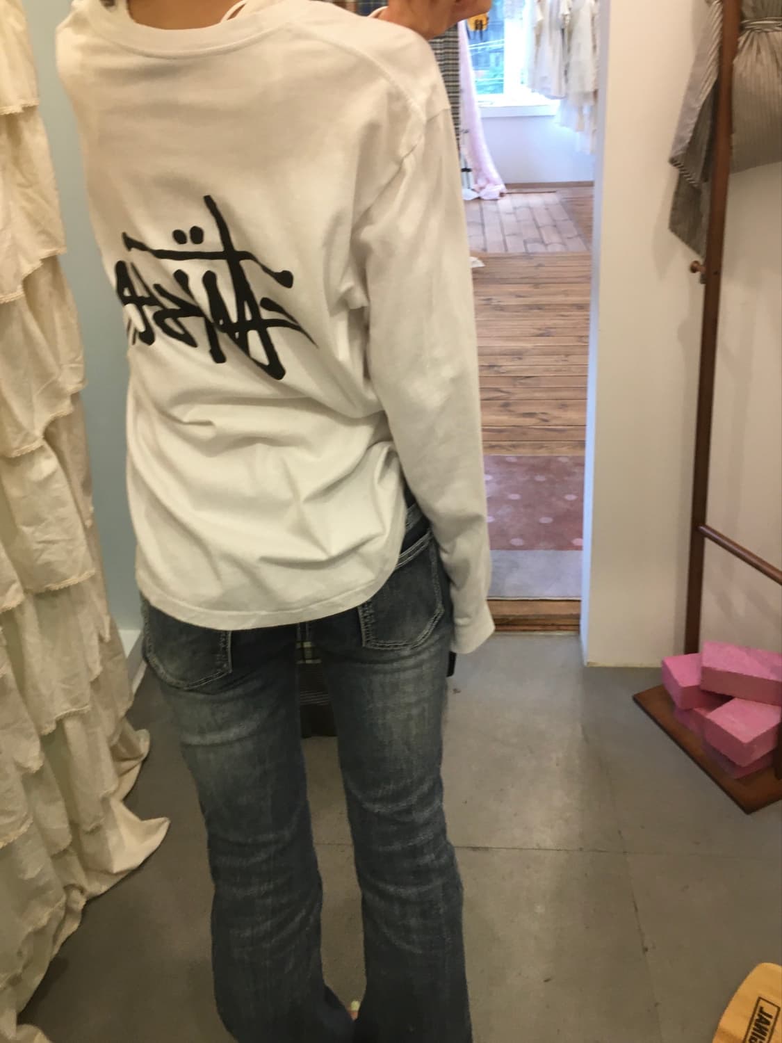 스투시 화이트 베이직 롱슬리브 상품이미지6