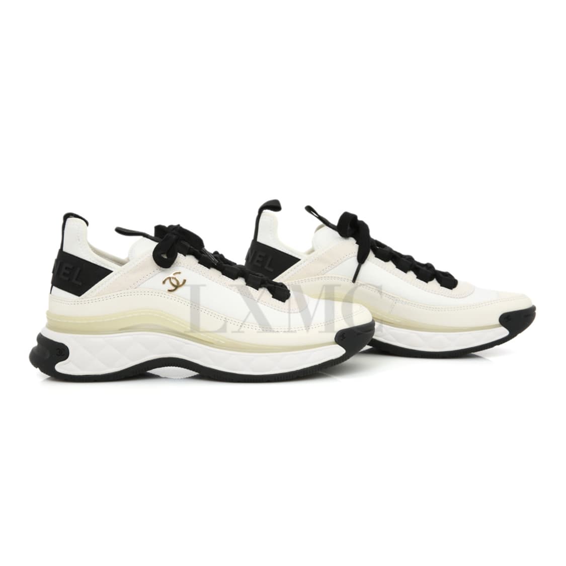 샤넬 믹스드파이버 스니커즈 화이트 운동화 G35617 38.5 상품이미지4