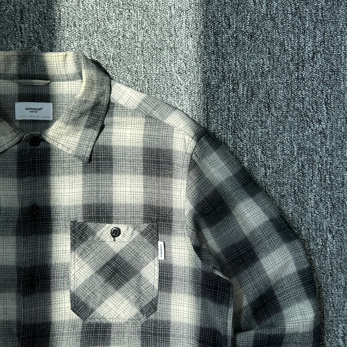 에스피오나지 체크 패턴 셔츠 상품이미지2