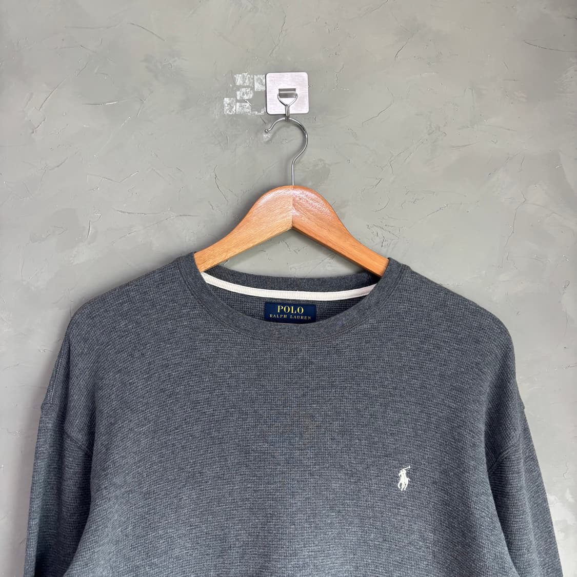 폴로 랄프로렌 와플 롱슬리브 그레이 상품이미지2