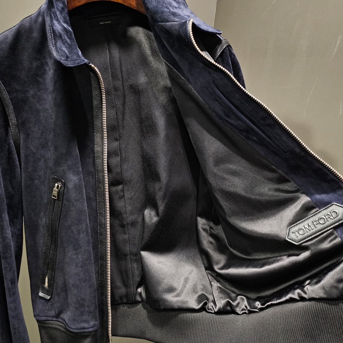 톰포드 레더트리밍 스웨이드 트러커 가죽자켓 상품이미지7