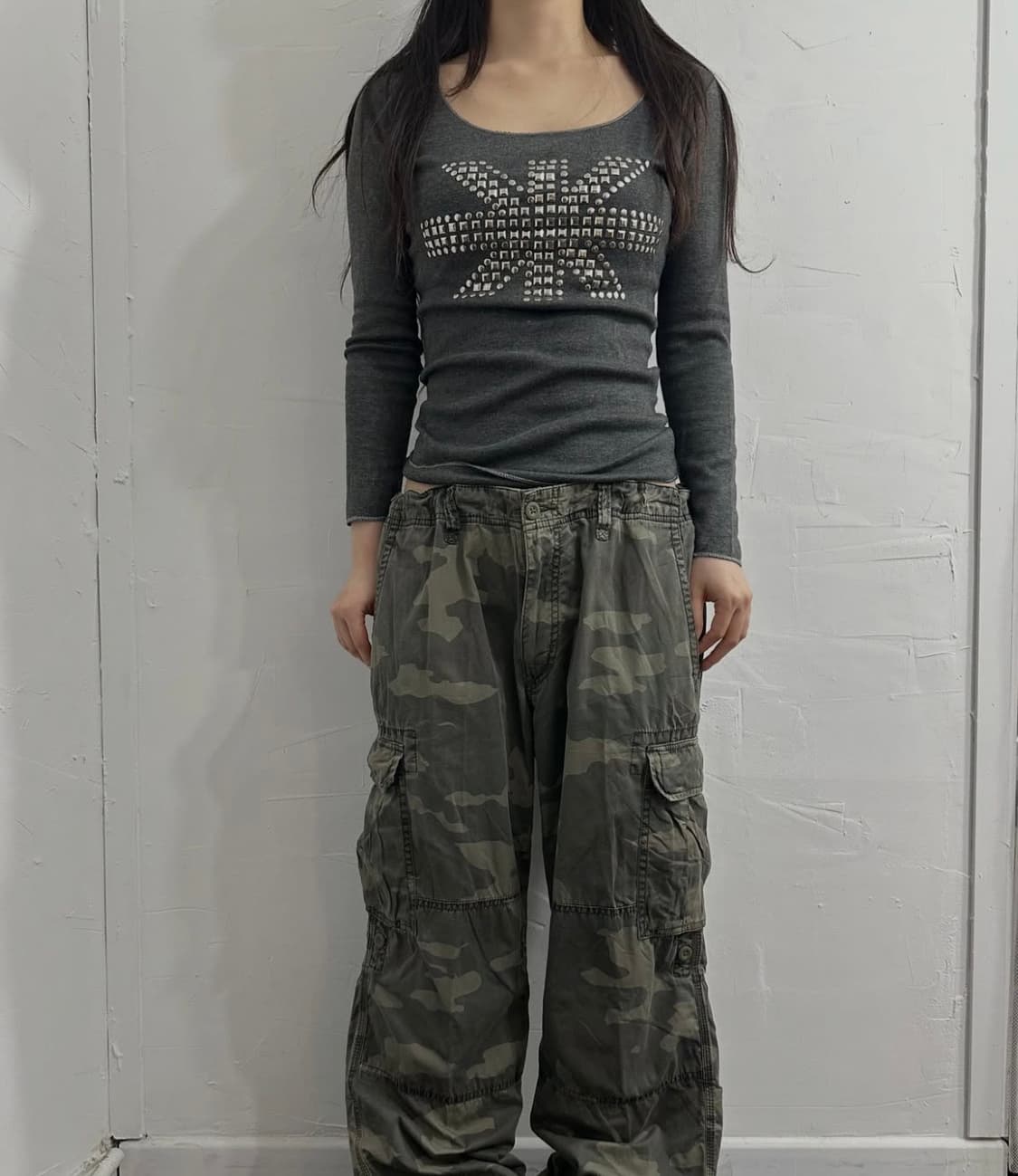 UK stud pinterest slim top 상품이미지2