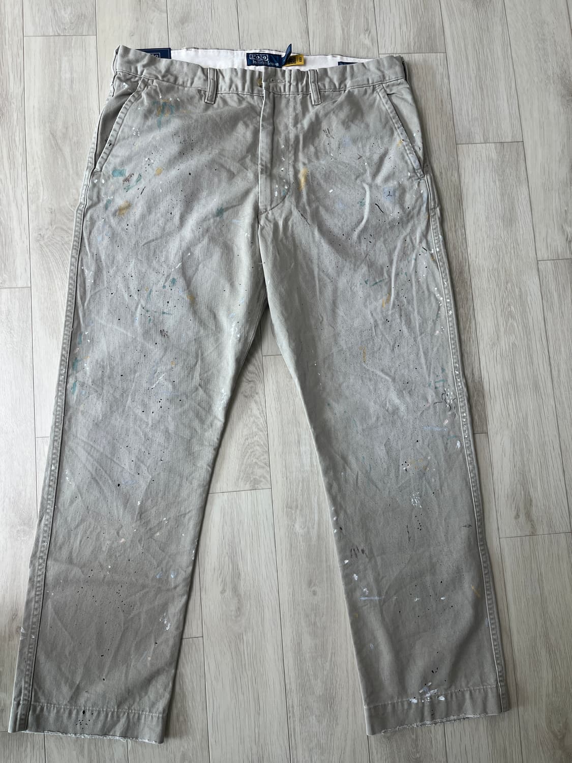 폴로 샐린저 디스트레스드 페인트 스플래터 치노팬츠 34X32 상품이미지1