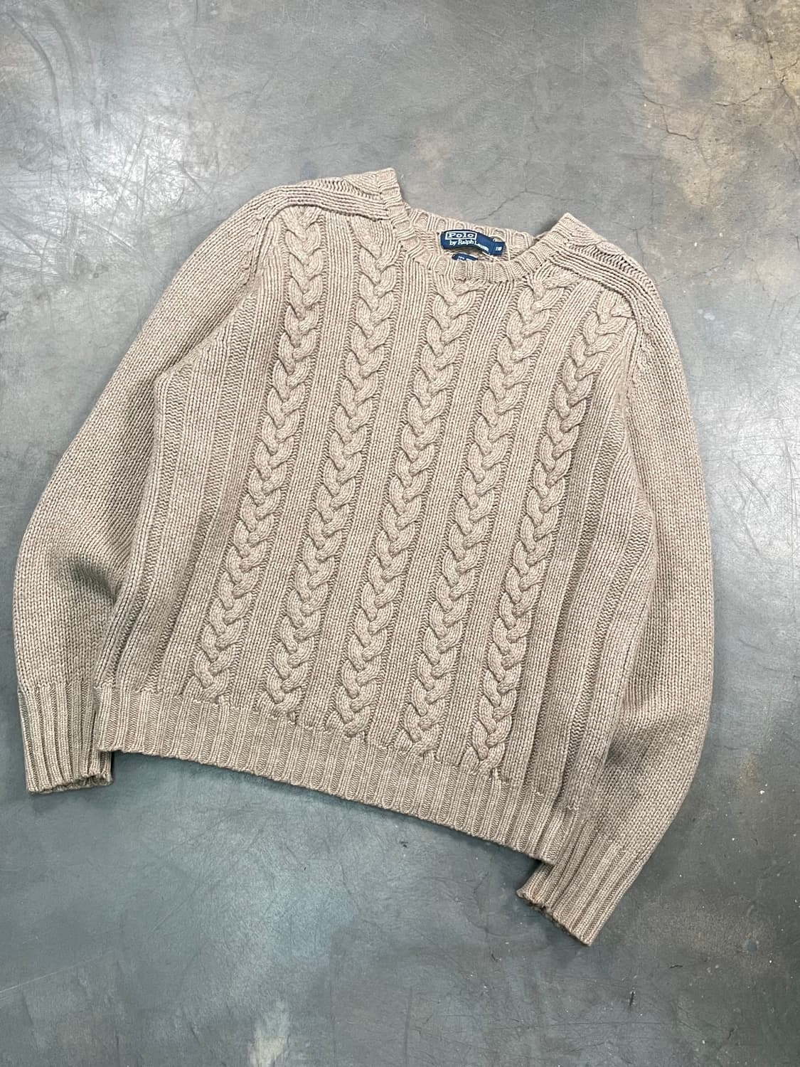 폴로 꽈배기 엘보 패치 니트 상품이미지2