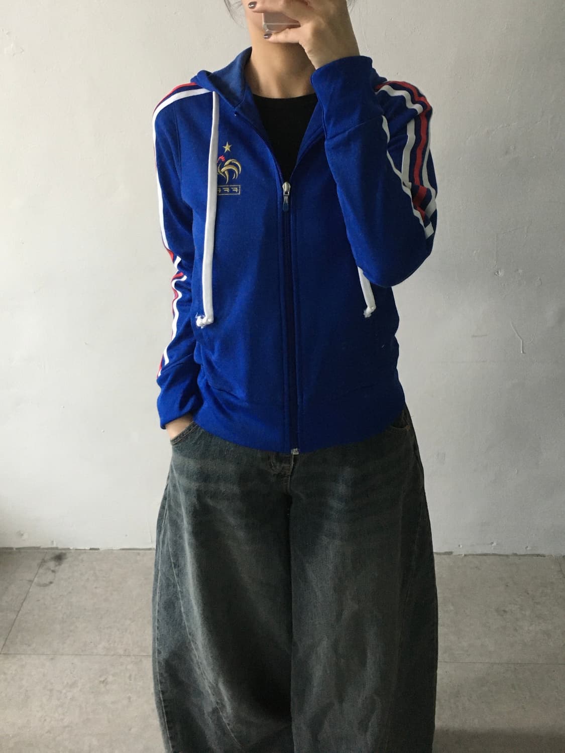 아디다스 프랑스로고 후드집업 상품이미지1