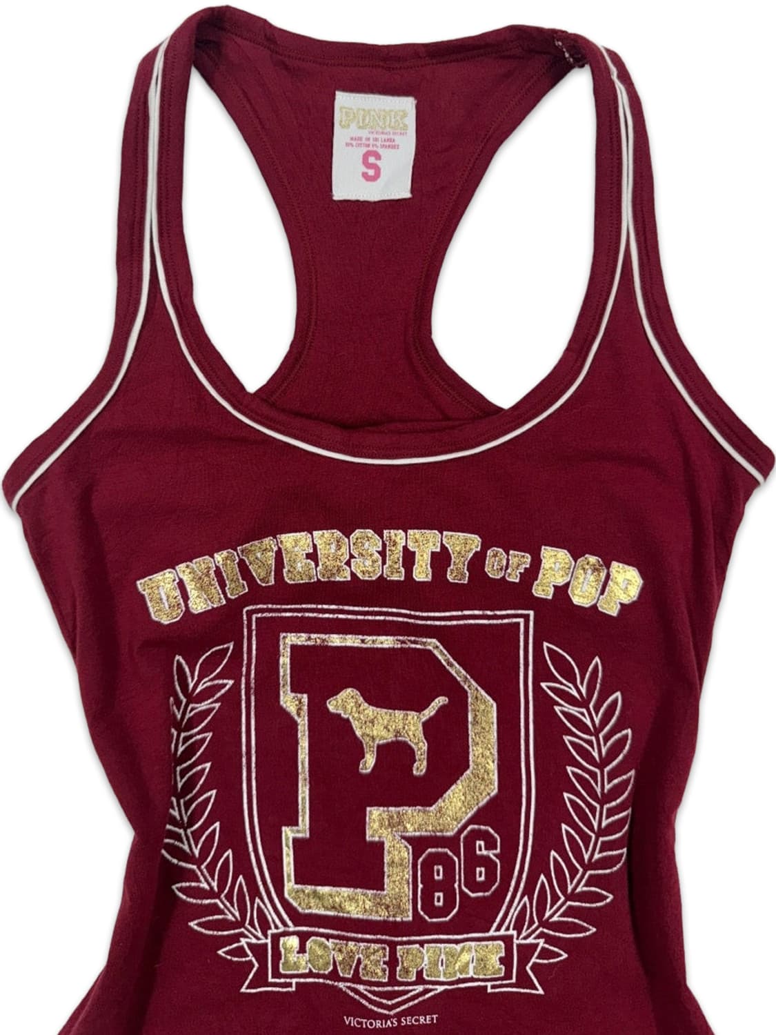 빈티지 Victoria's Secret 레터링 슬리브리스 상품이미지2