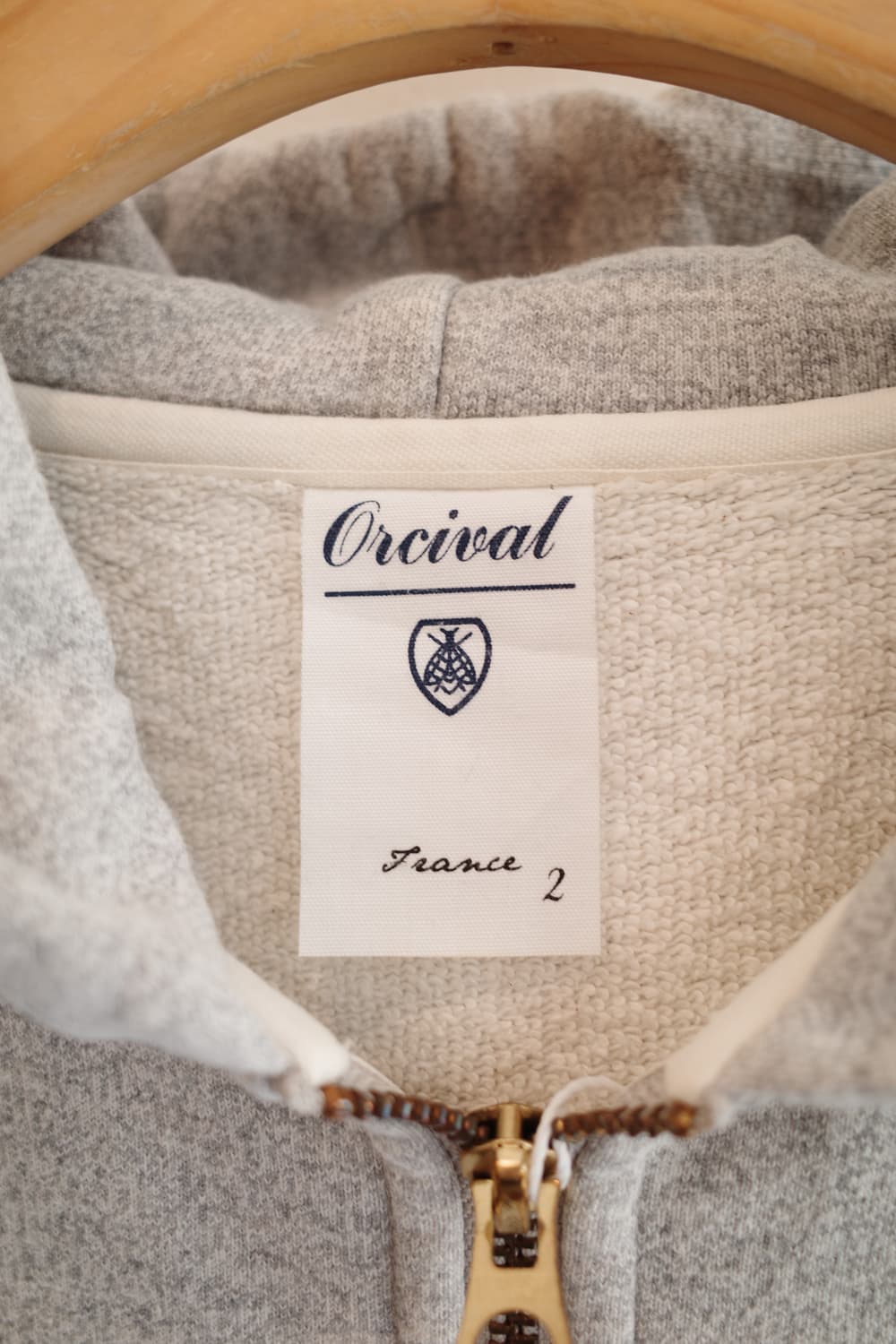 Orcival 오르치발 멜란지 코튼 투웨이집업 후디 상품이미지3