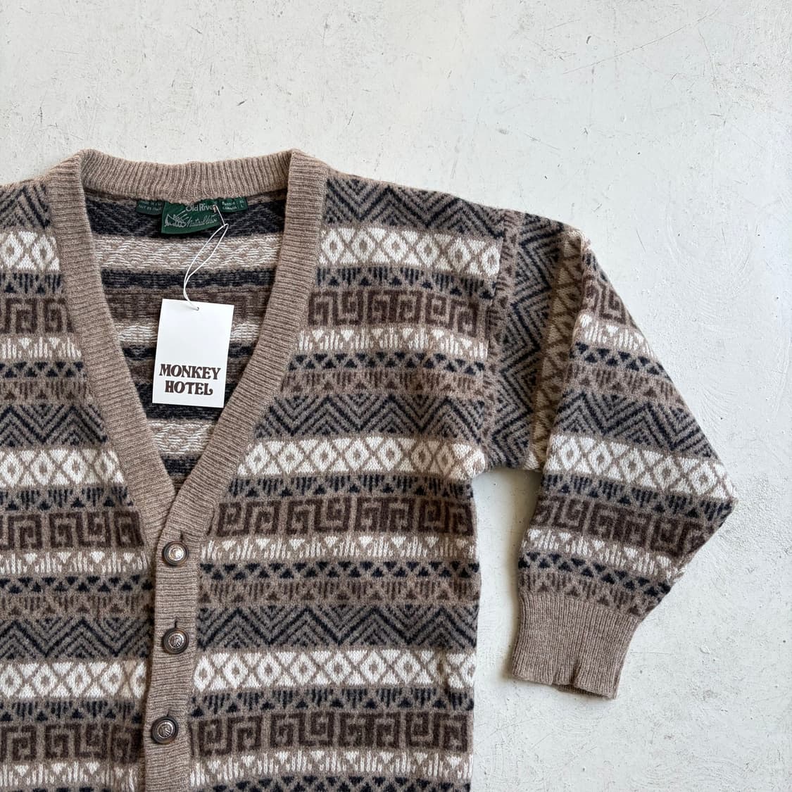 90s Old Rive 빈티지 울 가디건 L 상품이미지2