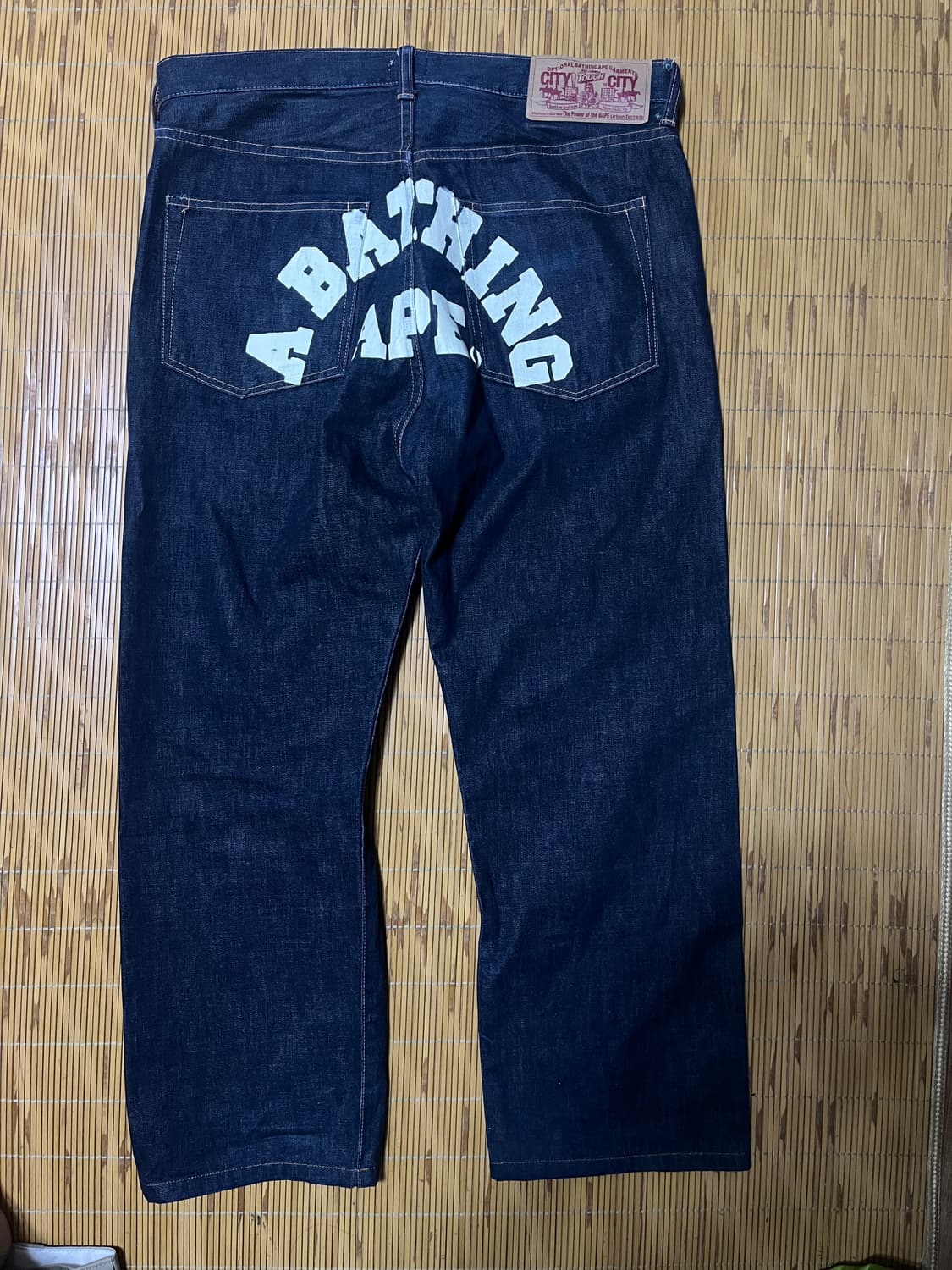 bape 와이드 생지데님 (새깅 밑위 긴버전) L 상품이미지1