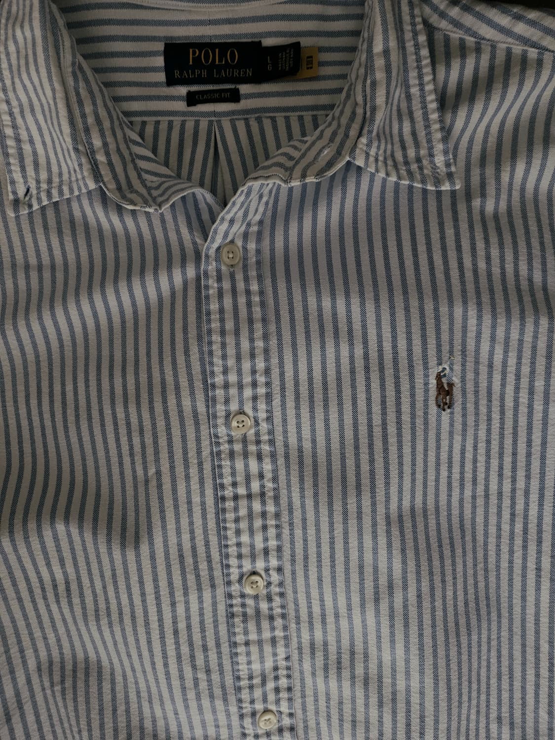 [거의 새것] 폴로 랄프로렌 스트라이프 클래식 셔츠 남방 L 상품이미지2