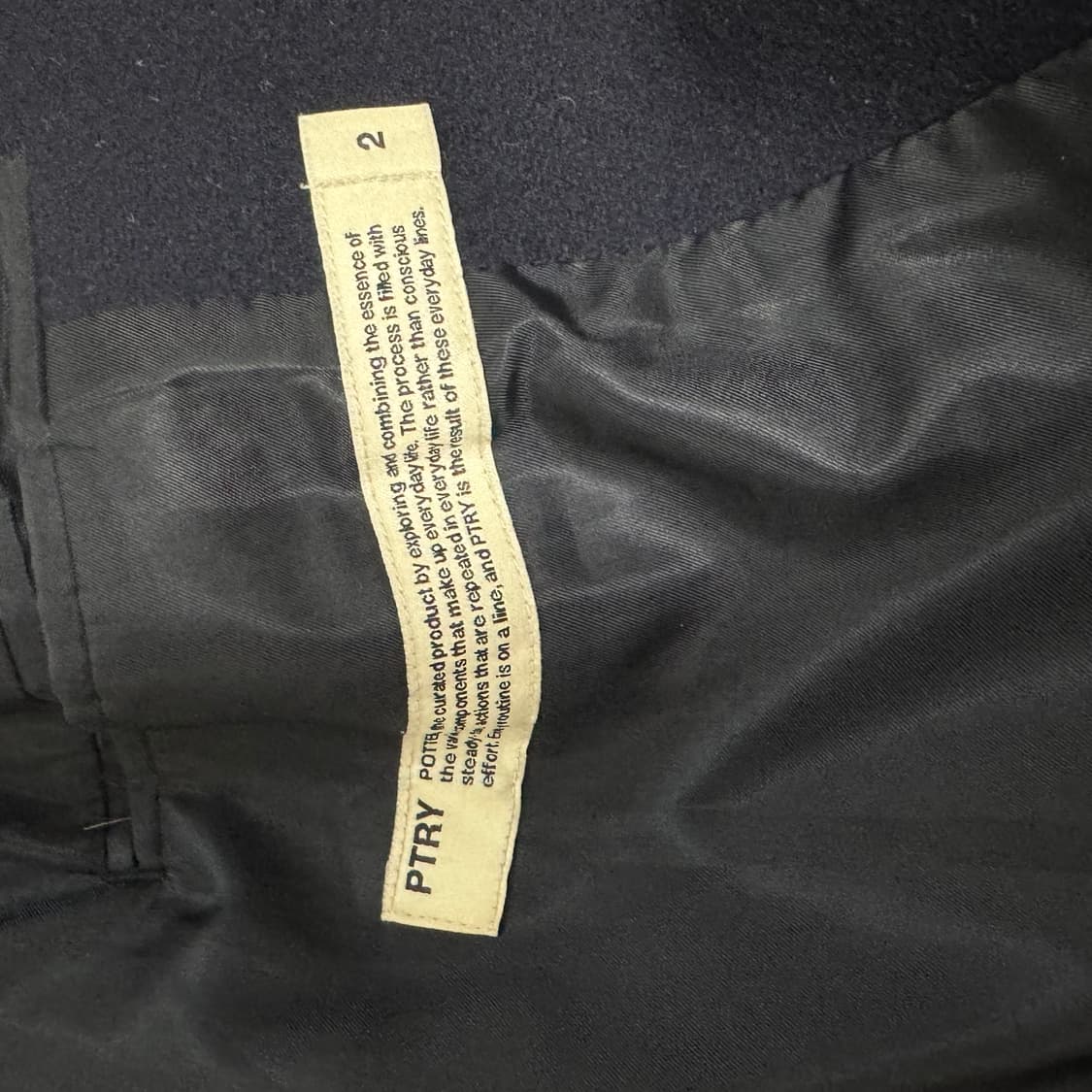 포터리 멜튼 울 맥코트 2사이즈 다크네이비 상품이미지3