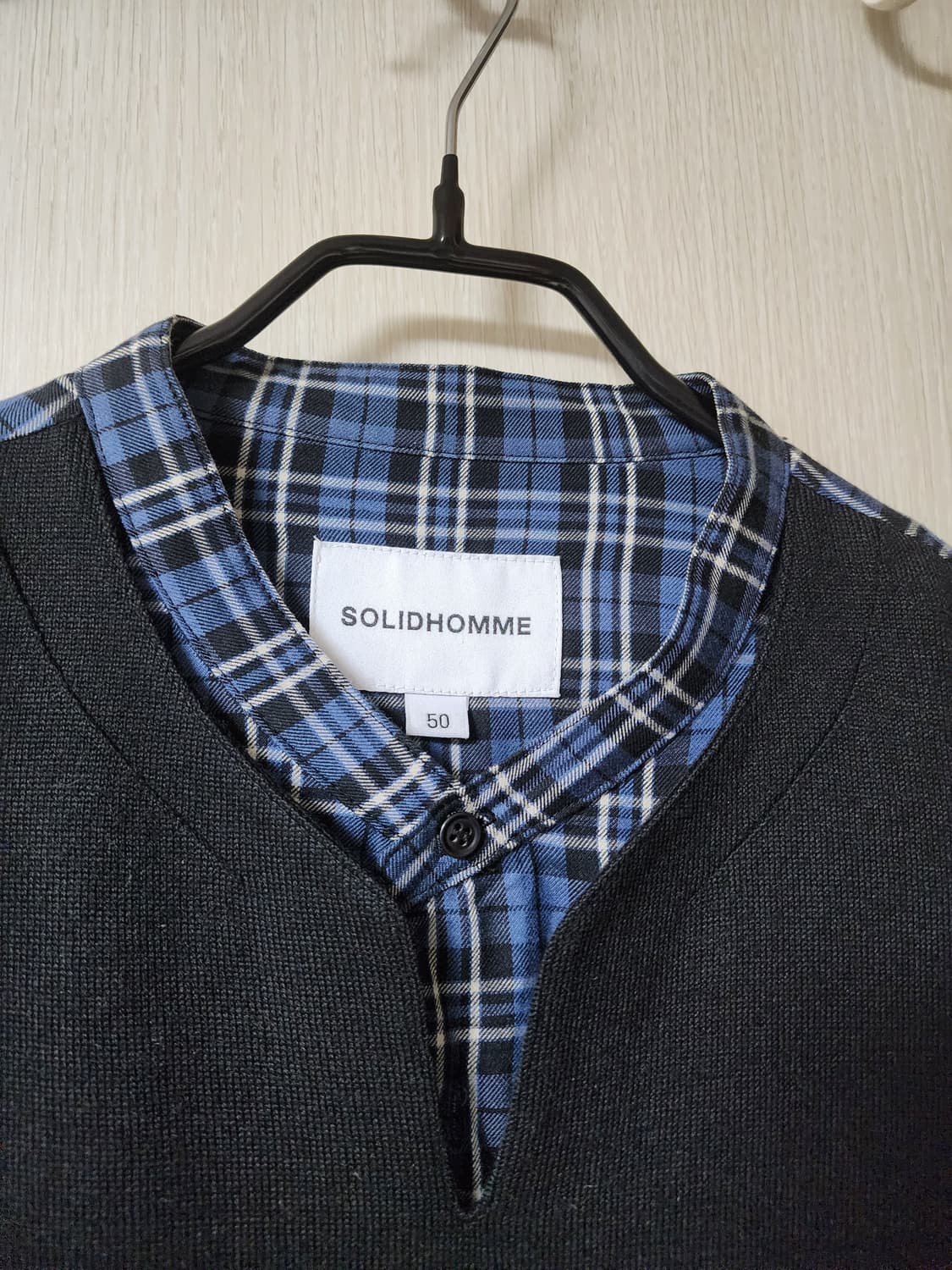 솔리드옴므 레이어드 셔츠  니트 50 상품이미지5