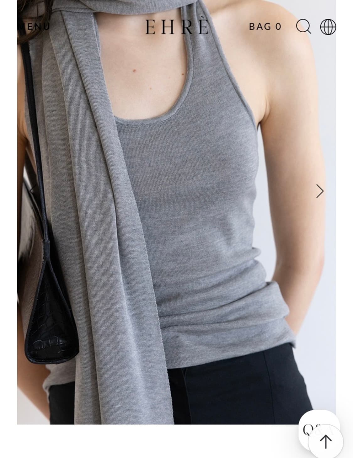 EHRE SILK AND WOOL BLEND HALTERNECK TOP 상품이미지3