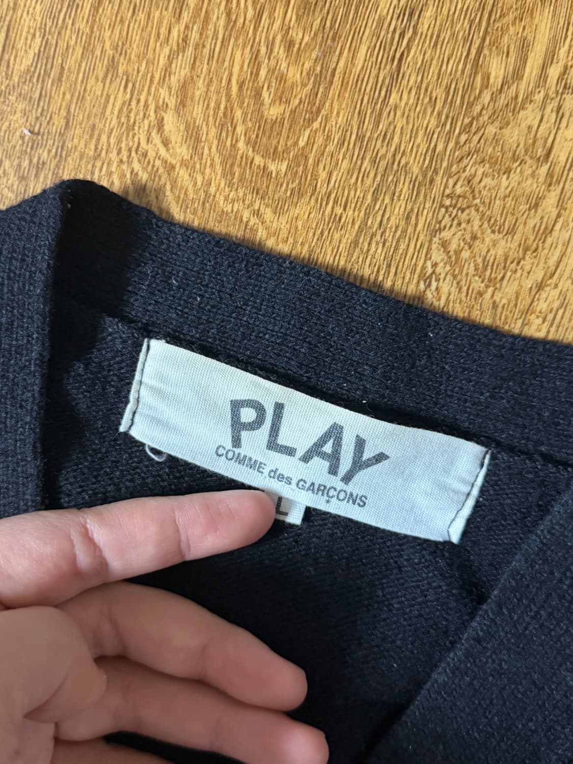 (급처!) 꼼데가르송 블랙와펜 가디건 L 상품이미지2