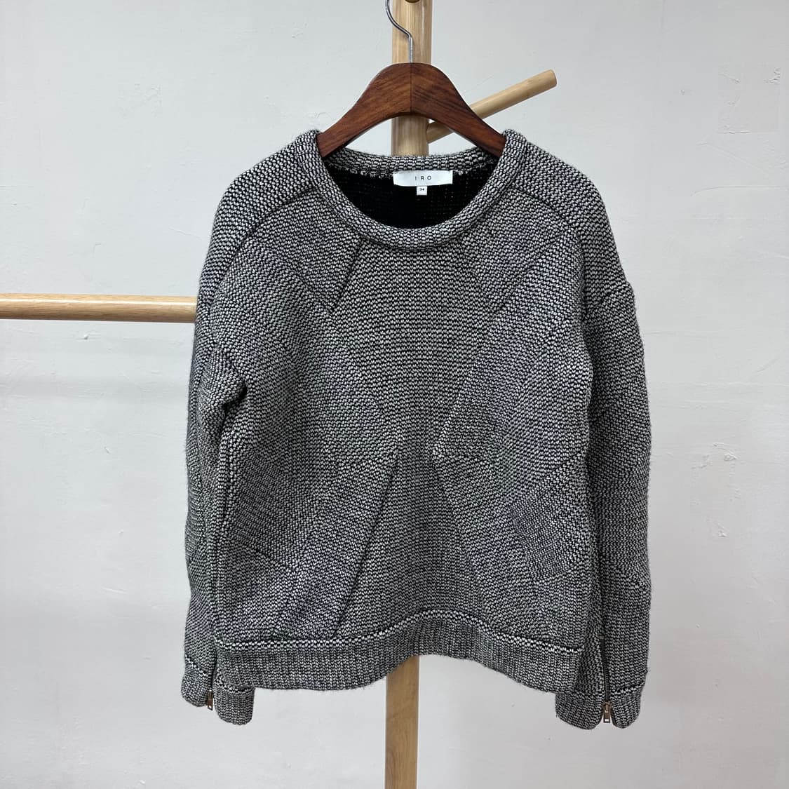 IRO 이로 지퍼 크롭 니트 스웨터 34사이즈 (정품)  J26 상품이미지1
