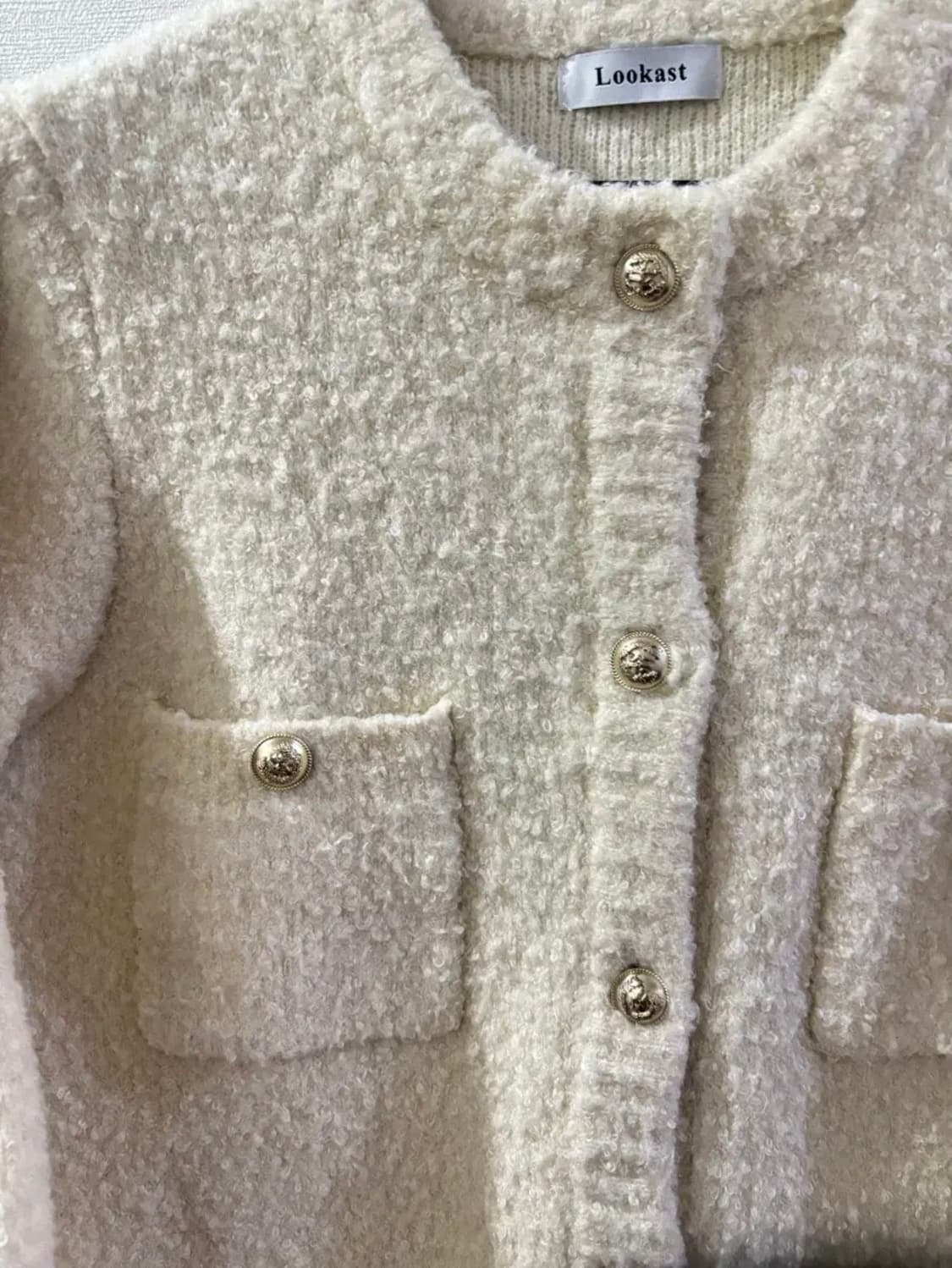 룩캐스트 Lookast 아이보리 부클 가디건 상품이미지3