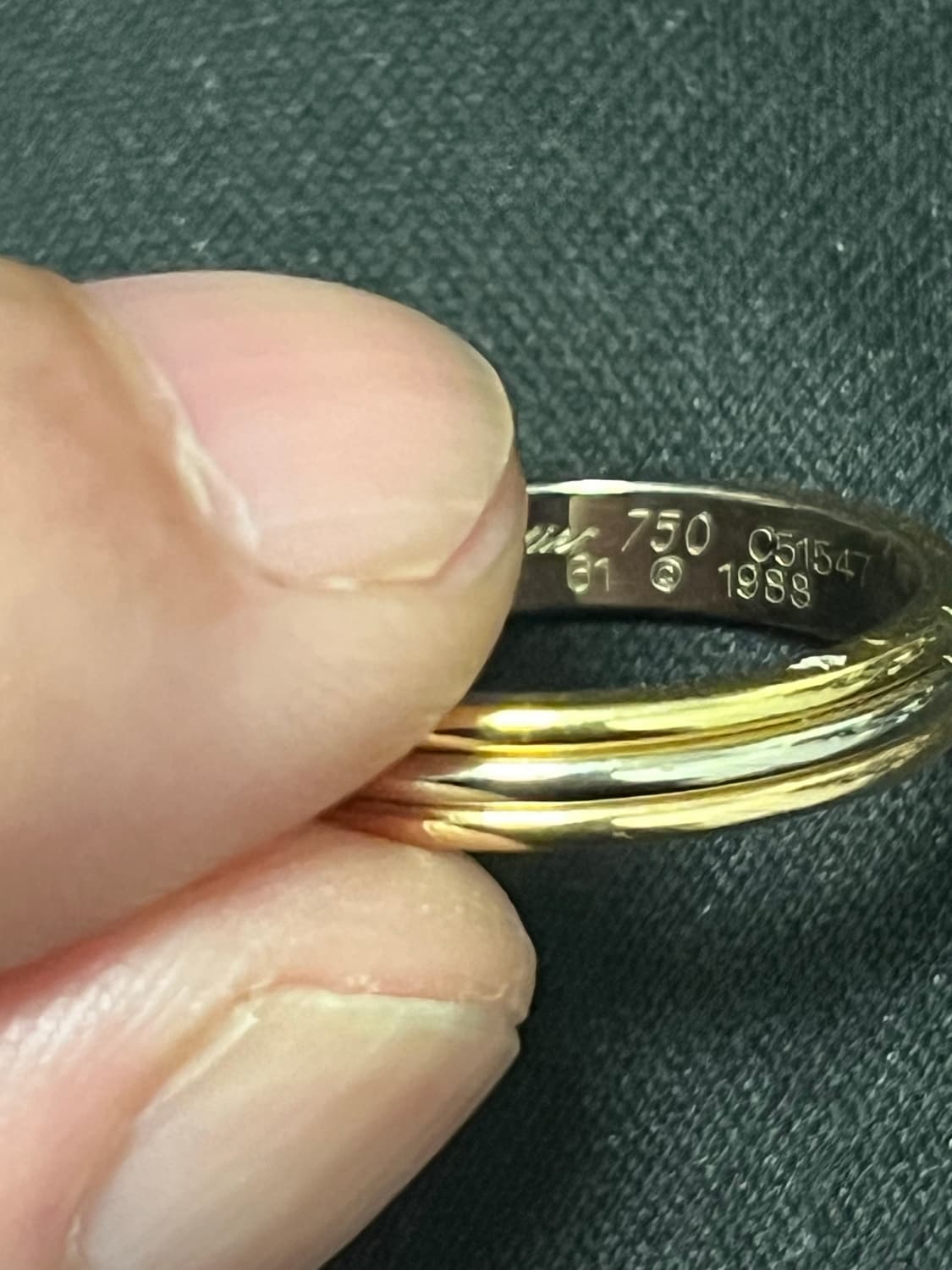 까르띠에 방돔루이 삼색 트리니티 링 61호 상품이미지5