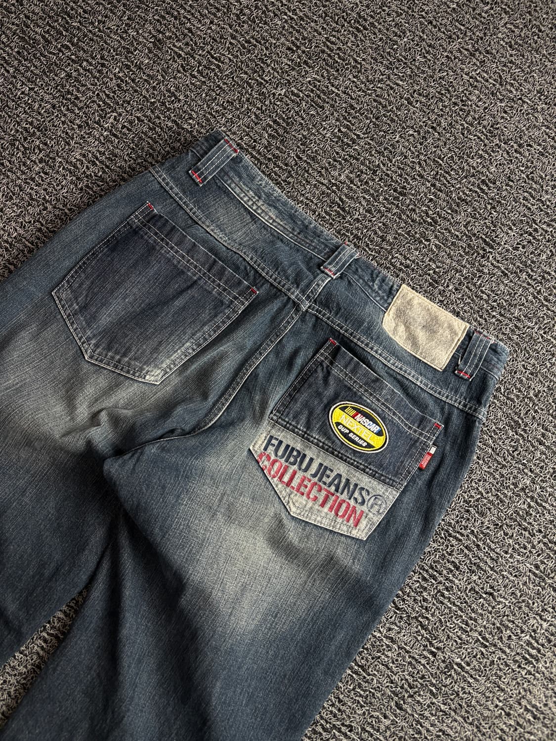 후부 올드스쿨 멀티 디테일 레이싱 루즈핏 데님 팬츠 4076 상품이미지6