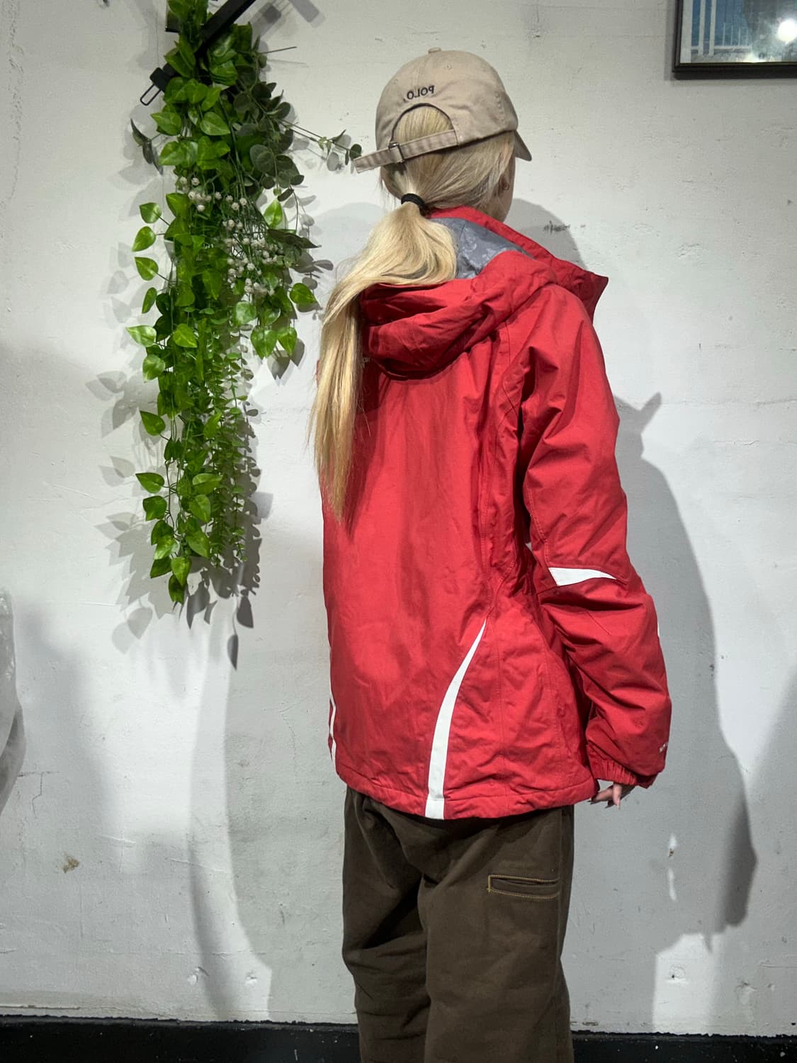 노스페에스 레드 하이벤트 바람막이 등산 트랙 자켓 M 상품이미지3