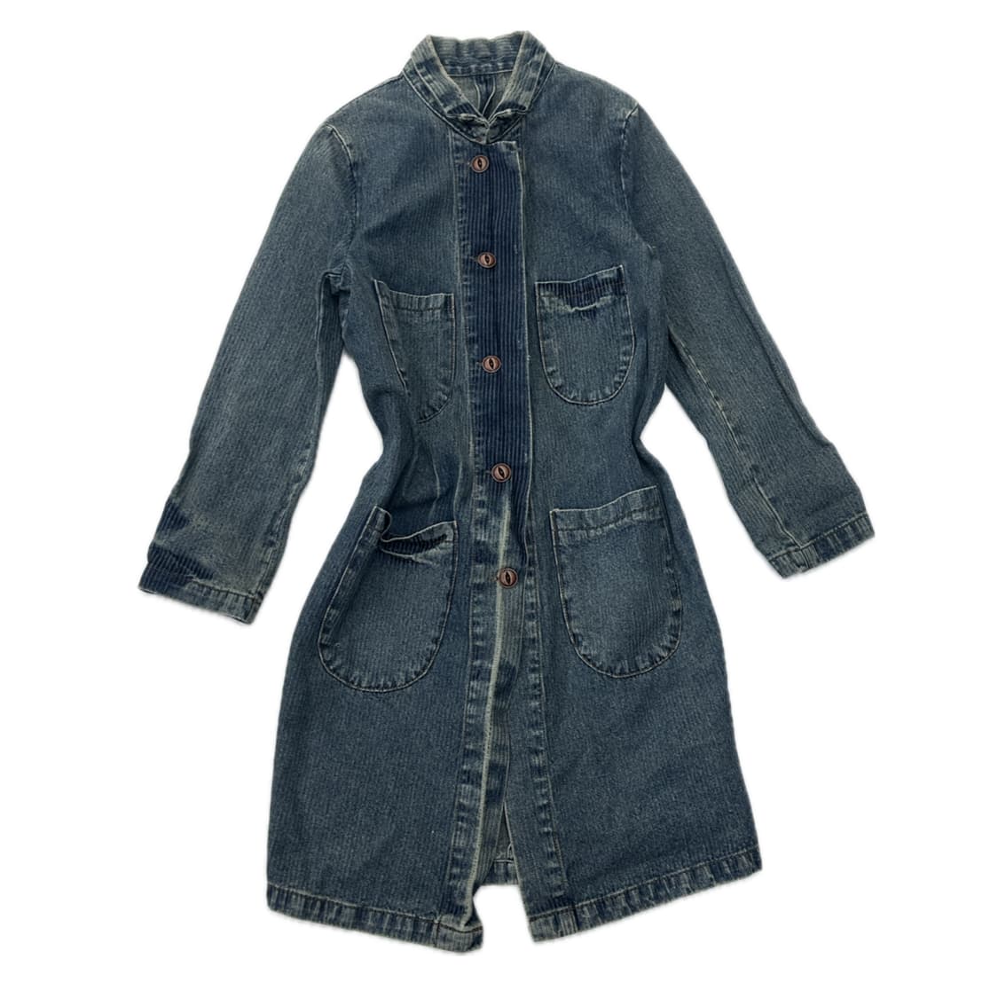 빈티지 그런지 청 Y2K 데님 롱 워싱 셔츠남방  상품이미지1