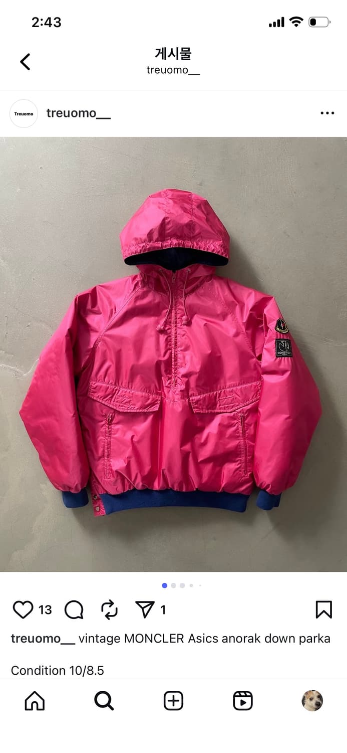 몽클레어 x 아식스 빈티지 아노락 파카 상품이미지3