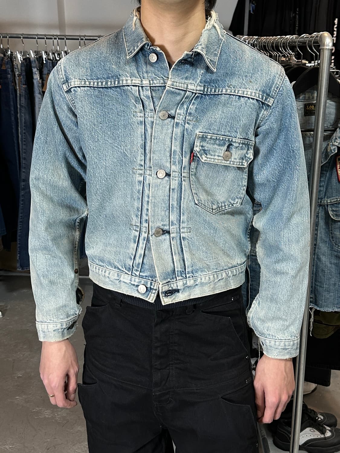 90's JAPAN Made 빈티지 리바이스 타입1 트러커 청자켓 LVC 상품이미지2