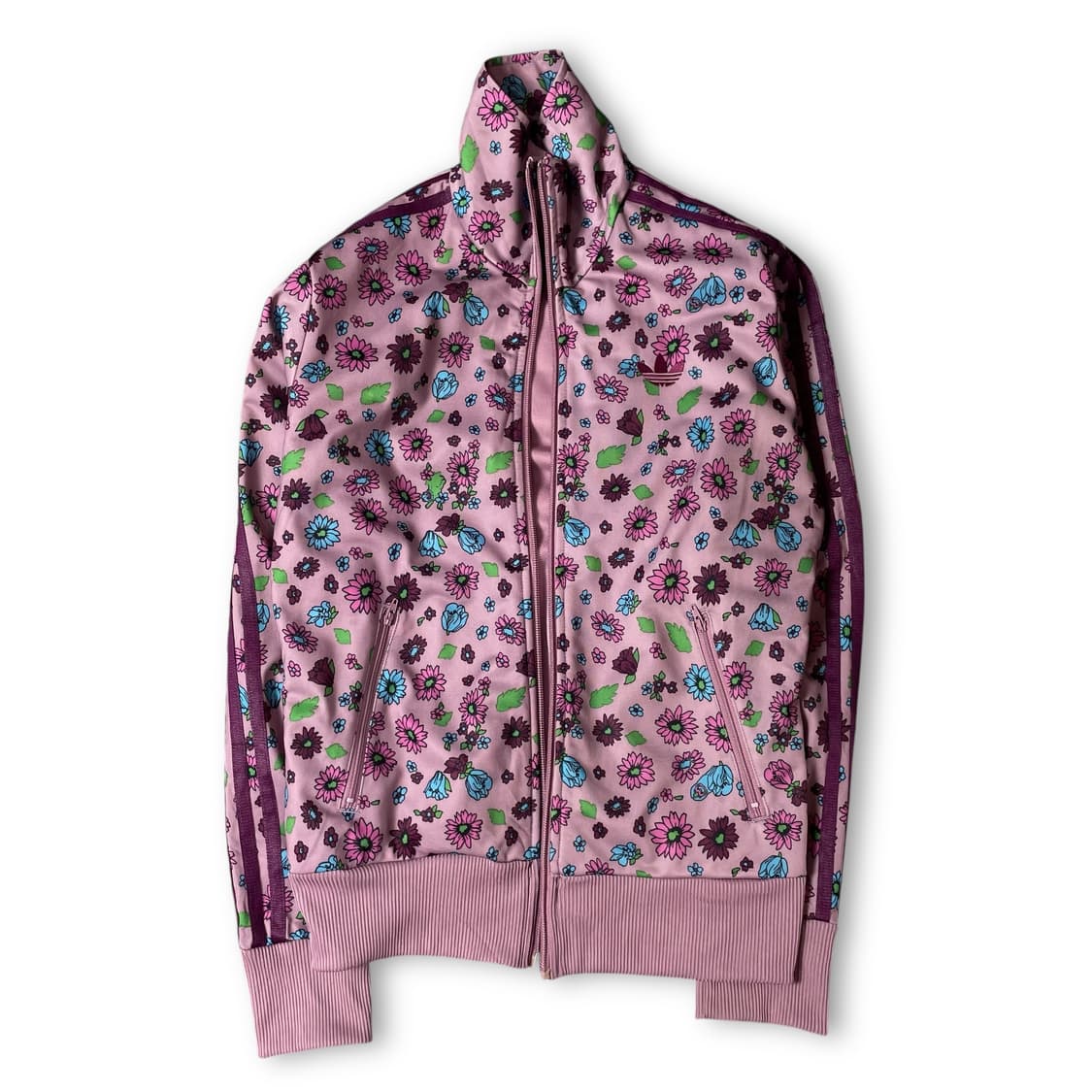 아디다스 핑크 플라워 패턴 트랙탑 져지 M 상품이미지1