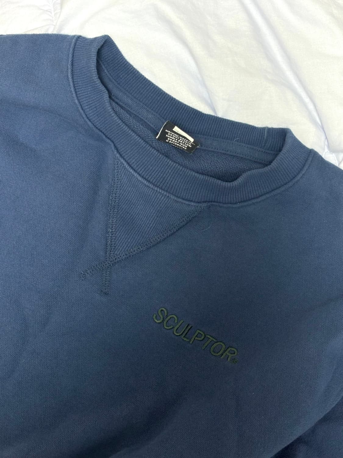 스컬프터 로고 체크패치 맨투맨 상품이미지3