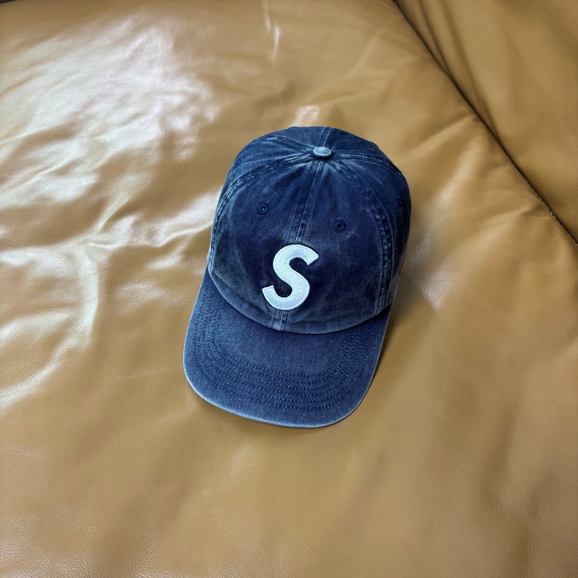 Supreme 슈프림 23fw 피그먼트 네이비 S로고 6패널 볼캡 모자 상품이미지1