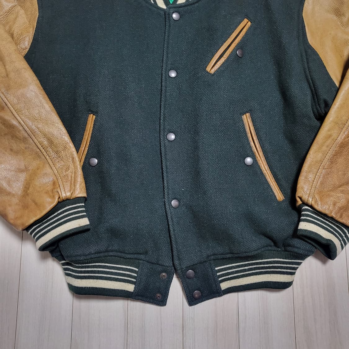 (L) 90s usa 빈티지 바시티자켓 스타디움자켓 가죽자켓 상품이미지7