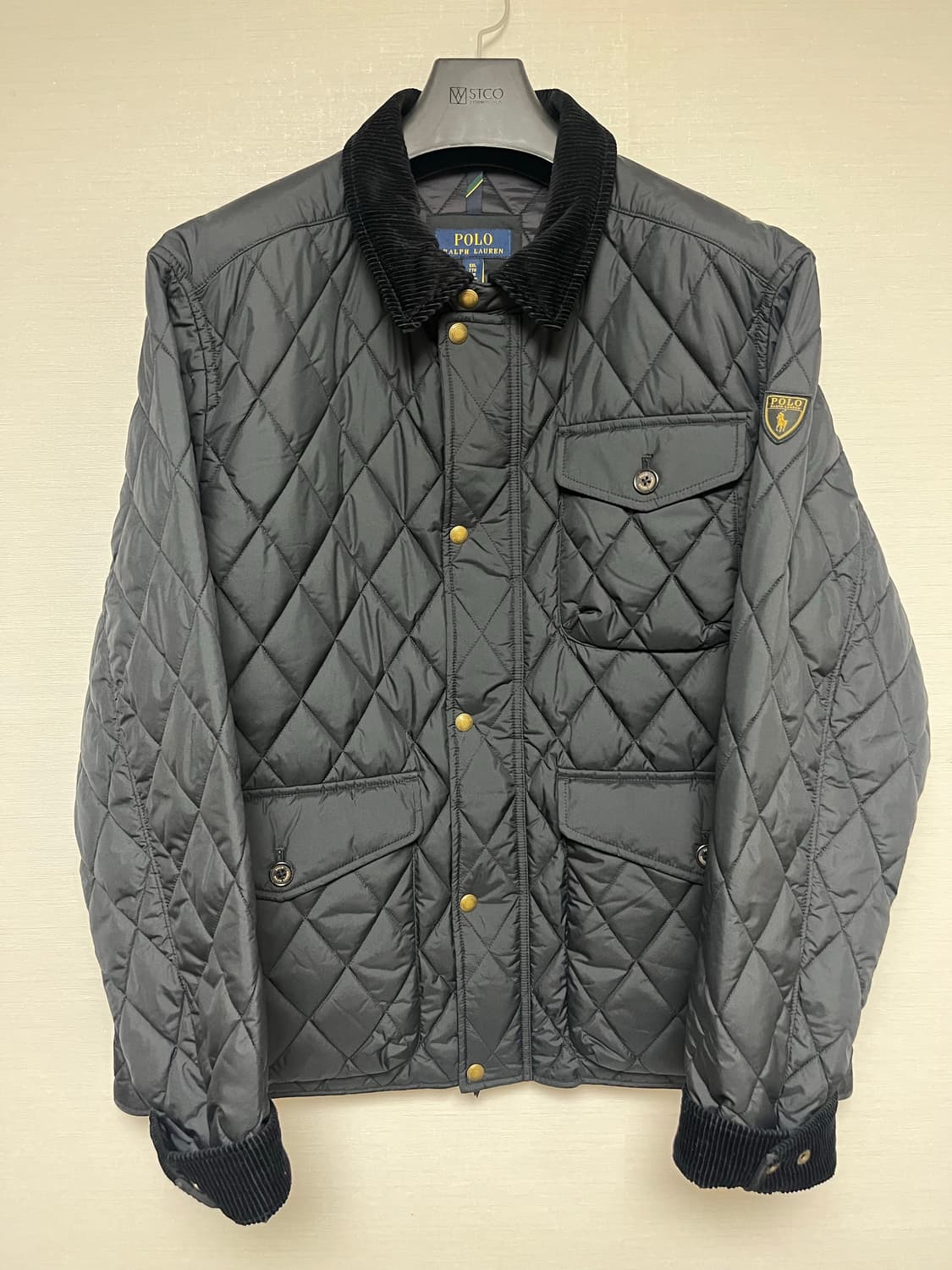 (새상품)폴로 퀼팅자켓 블랙xxl 상품이미지2