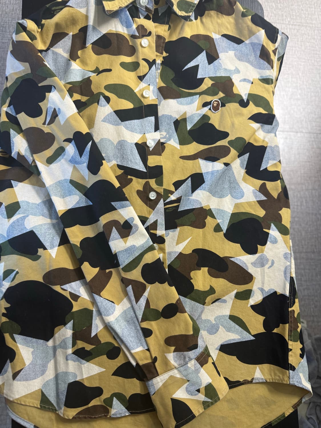 베이프 녹계 스타 셔츠 (정품) 상품이미지2