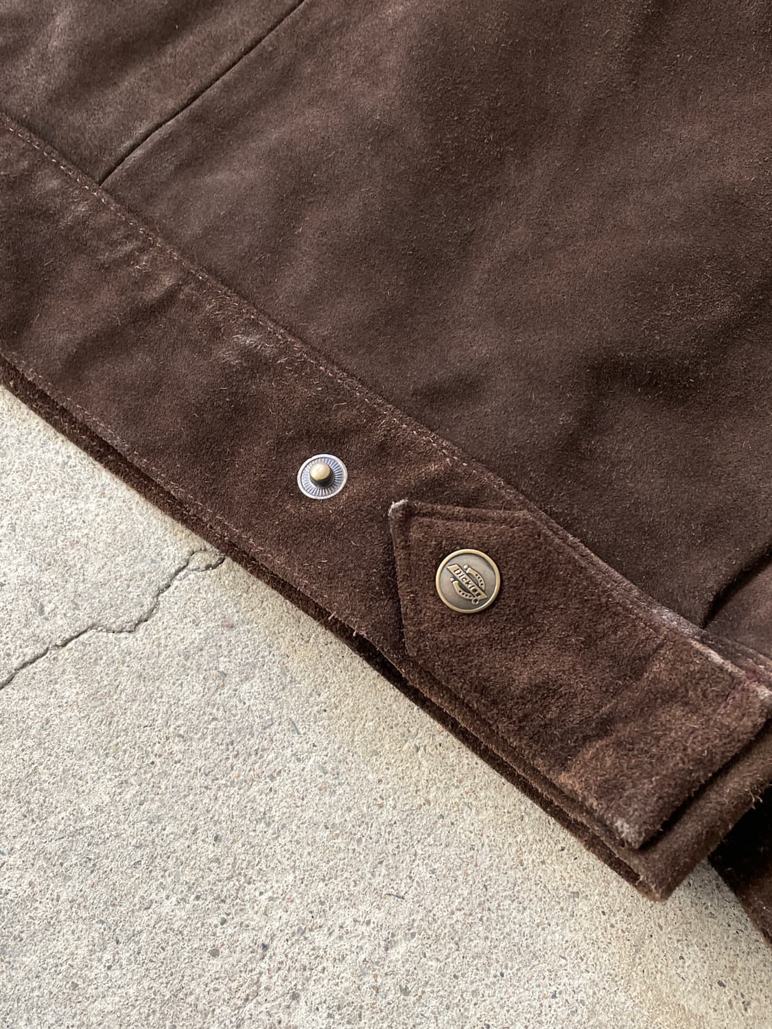 90s Dickies Cow Hide Suede Dark Brown 상품이미지6