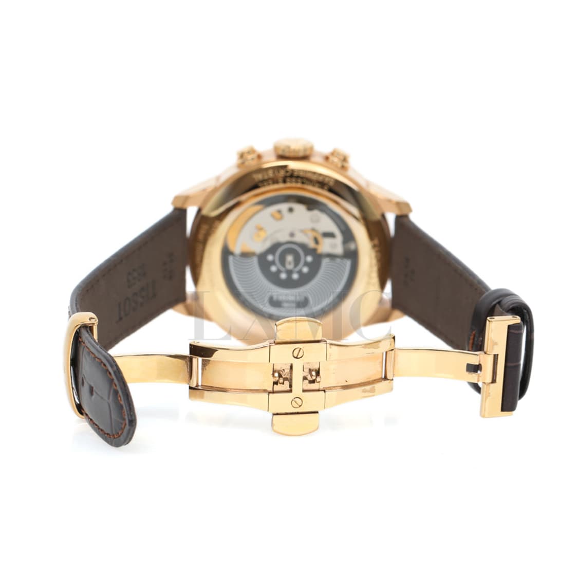 티쏘 슈망 데 뚜렐 크로노그래프 금장 워치 가죽시계 T099427A 상품이미지3