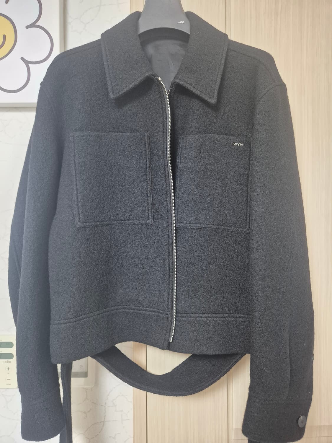 우영미 24fw 벨티드 울 크롭 자켓(46사이즈) 상품이미지1