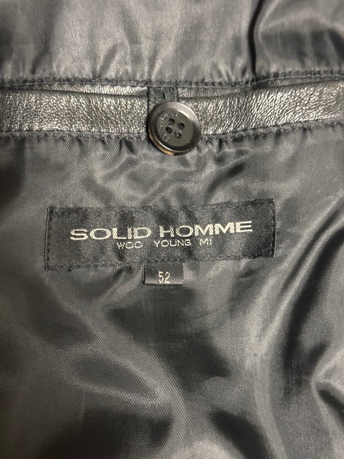 솔리드 옴므 우영미 양가죽 램스킨 싱글 라이더 자켓 블랙 상품이미지6