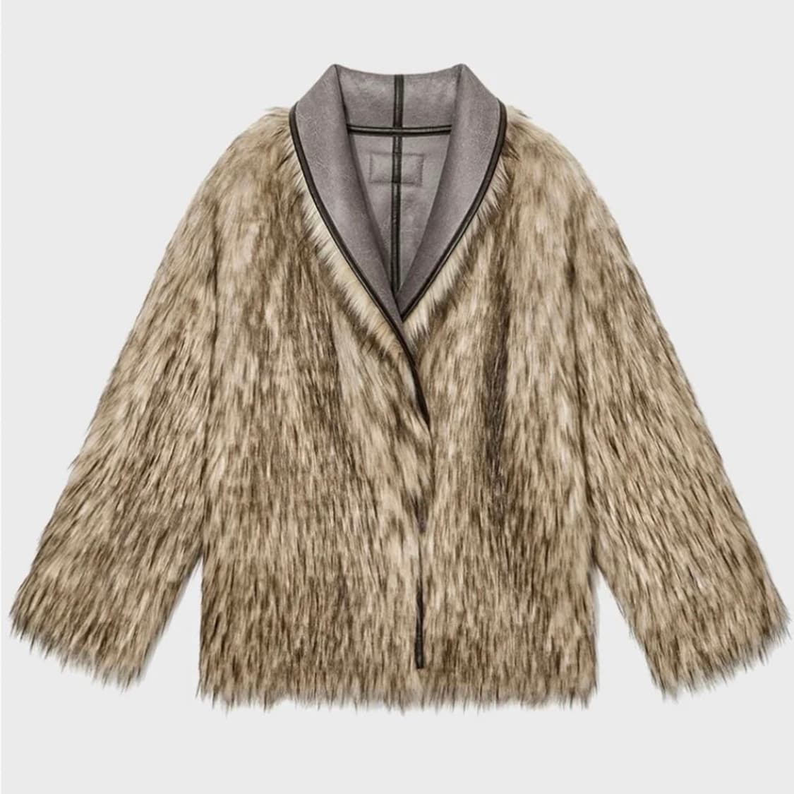 Open yy 퍼 리버시블 자켓 브라운 상품이미지2