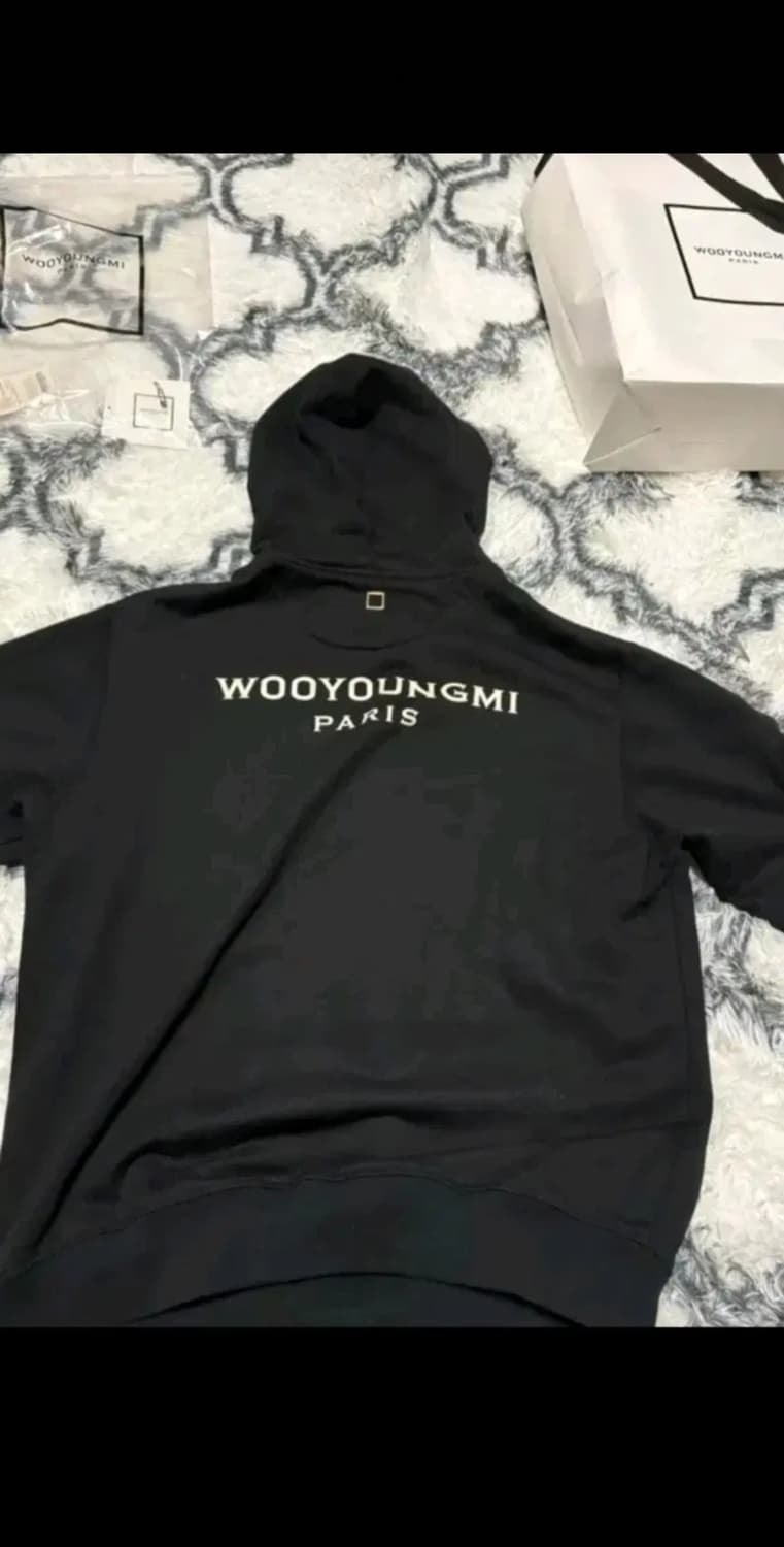 우영미 블랙 후드티 50사이즈 (교신받아요) 상품이미지2