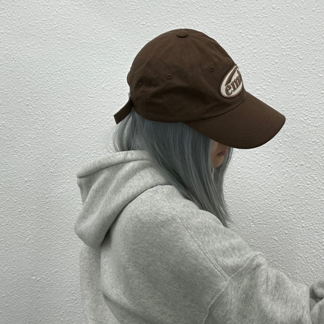 이미스 자수로고 브라운 볼캡 상품이미지3