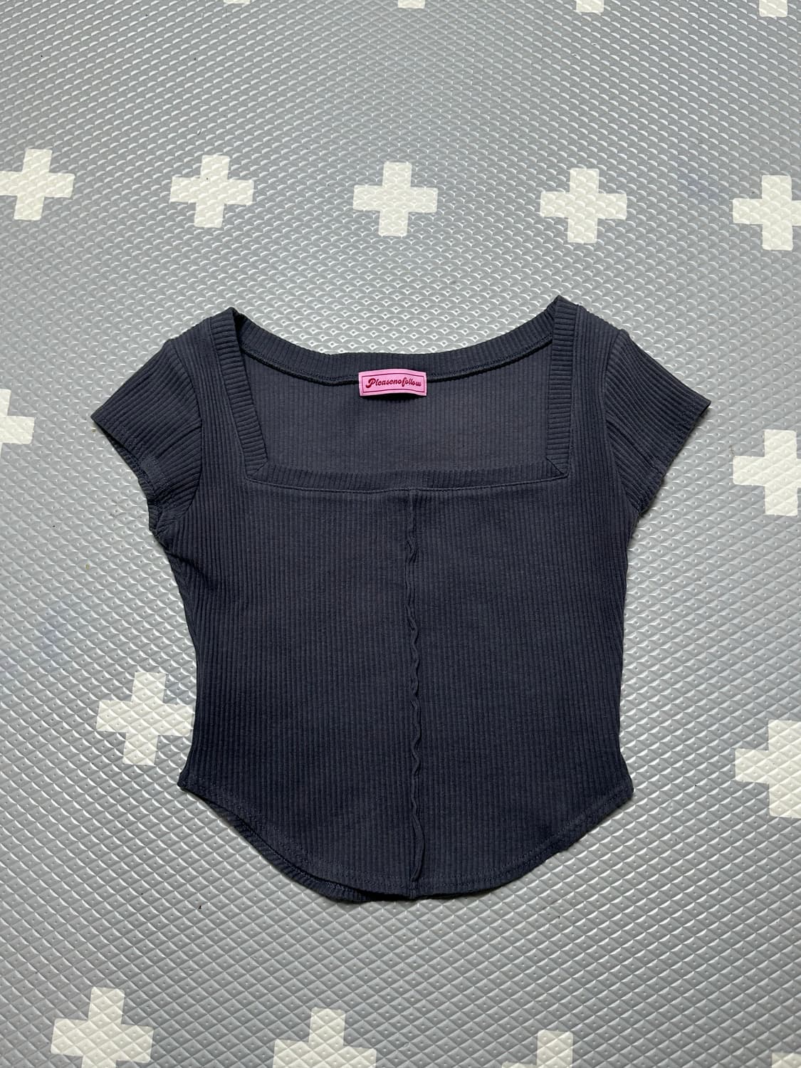 플리즈노팔로우 바비탑 차콜 상품이미지1