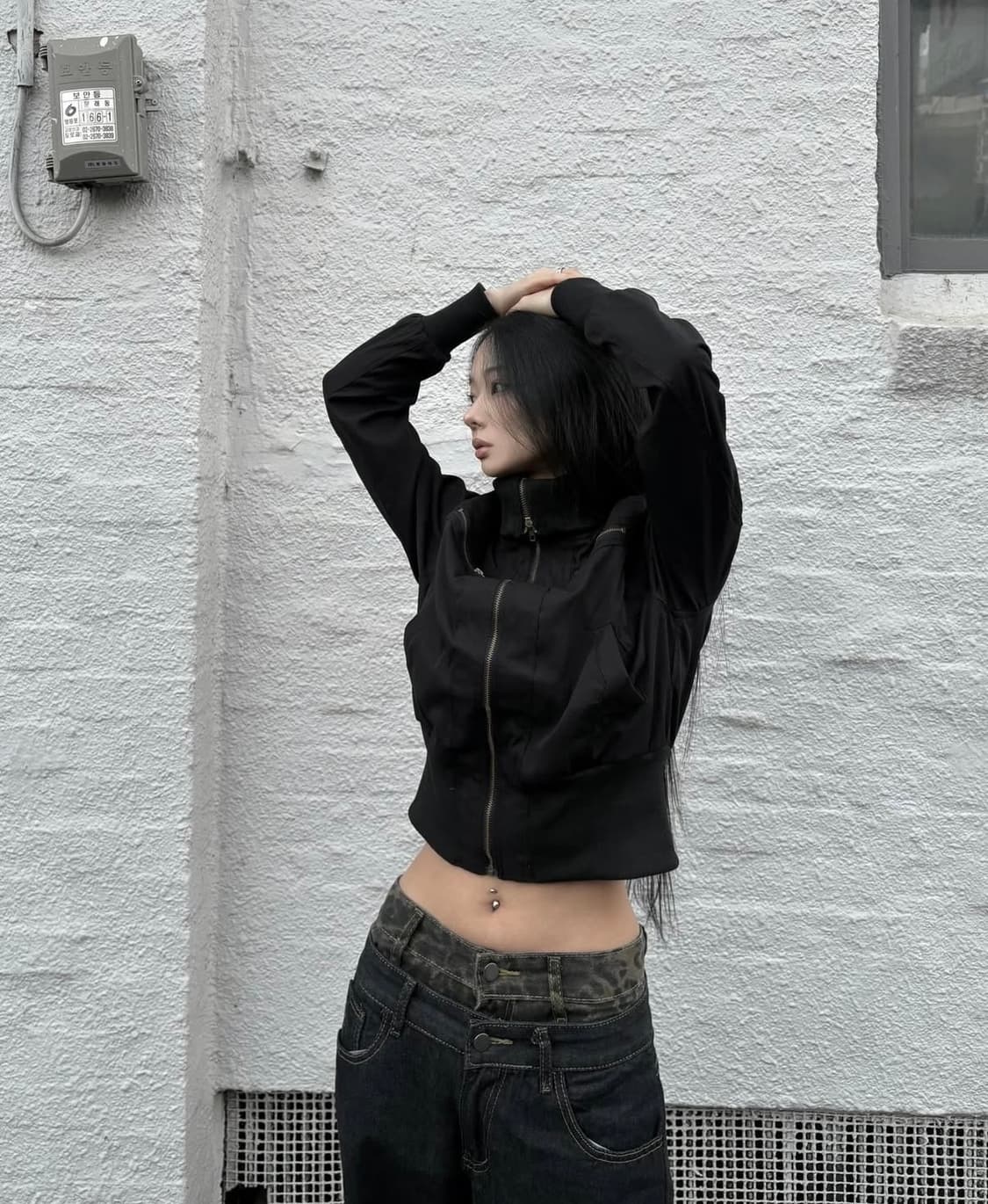 뉴아카이브스 leopard layered jean  상품이미지3