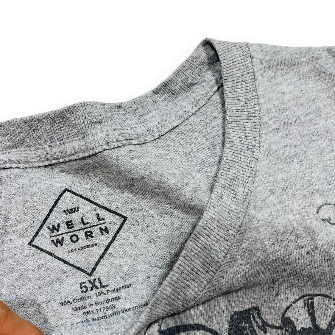 Well Worn 올드스쿨 펑크 블루 크로스 대거 반팔 티셔츠 상품이미지4