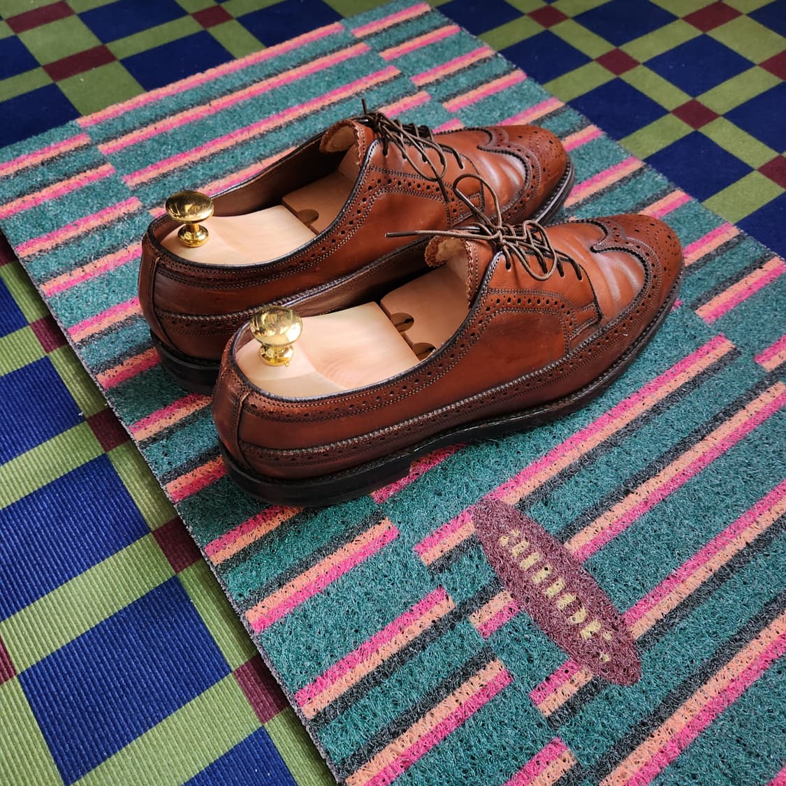 90s 플로쉐임 롱윙 브로그 슈즈 꼬냑 상품이미지2