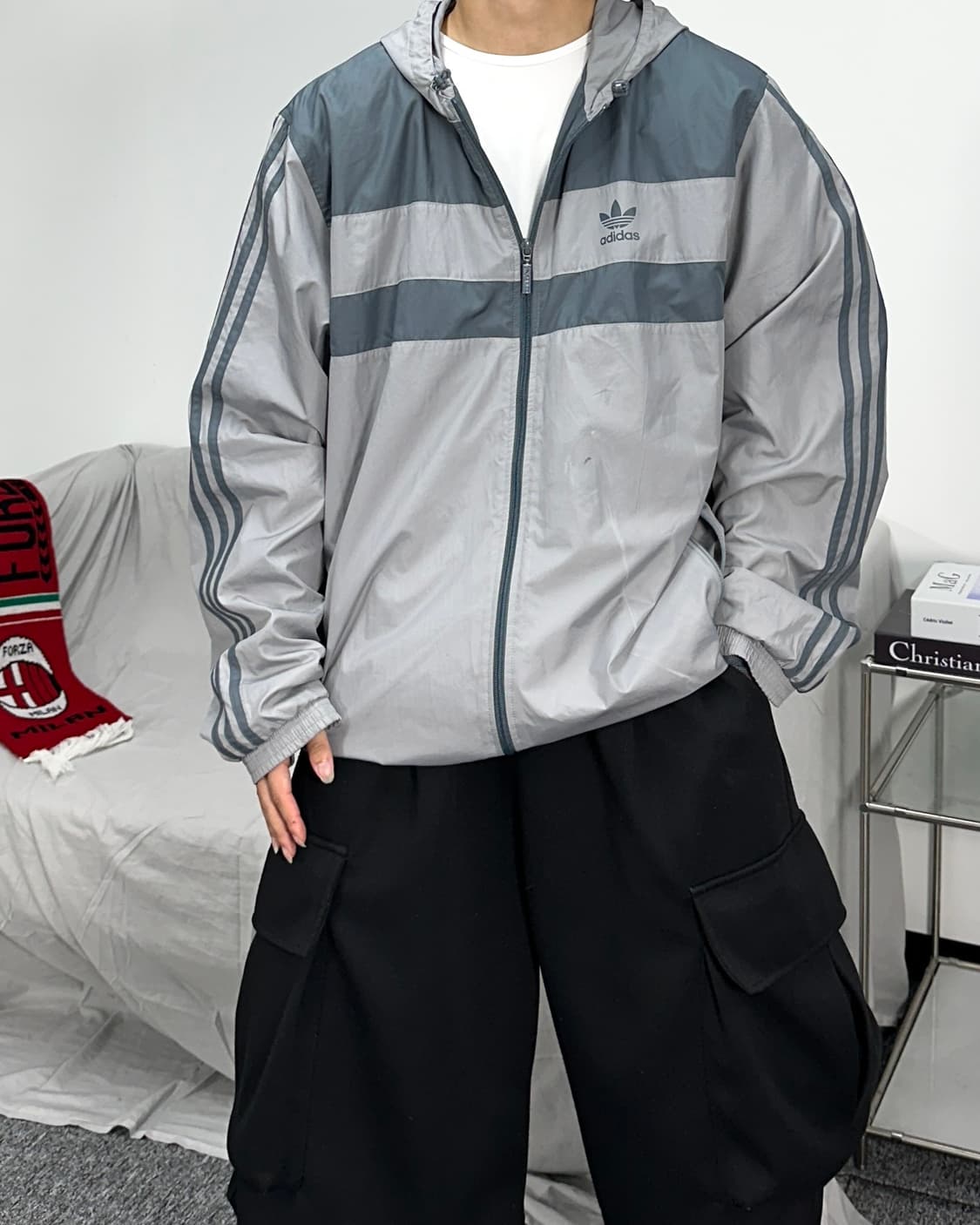 아디다스 00s 올드스쿨 파이어버드 바람막이 L 상품이미지2
