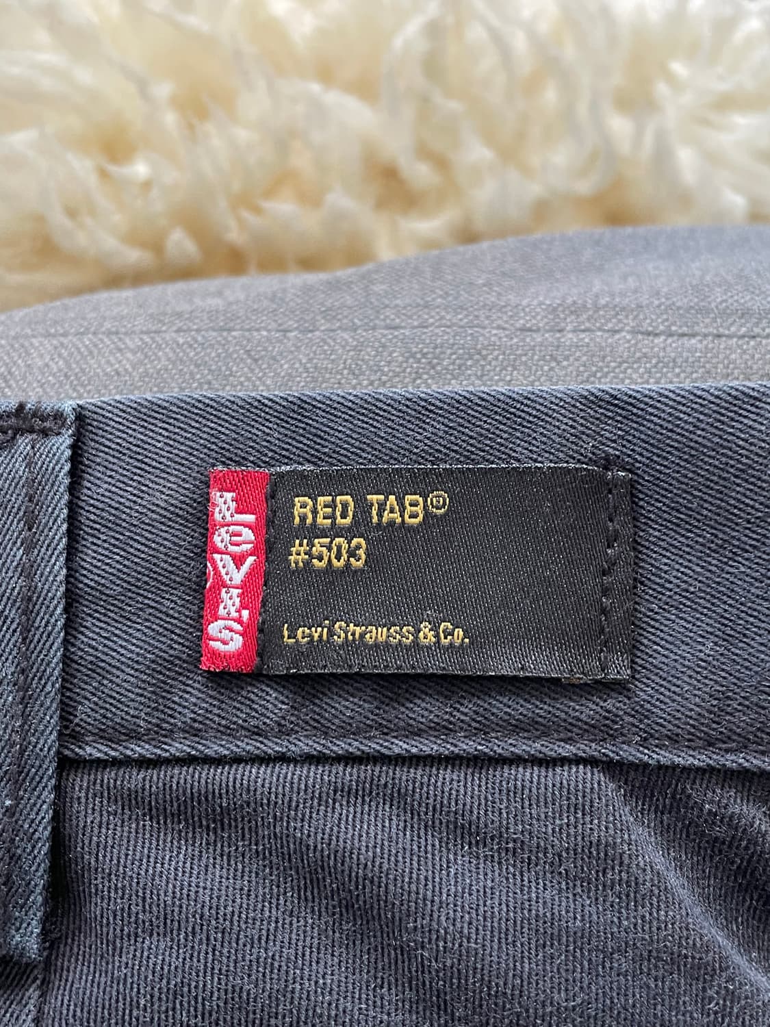 리바이스 503 레귤러핏 치노 블랙 반바지 상품이미지5