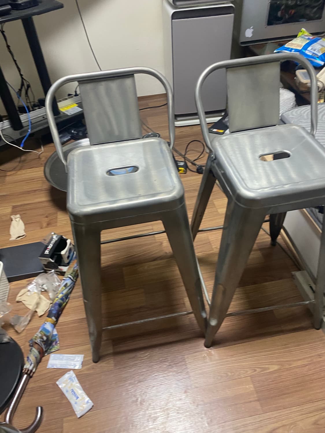 에나무로 빈티지 바 스툴 2개  상품이미지4