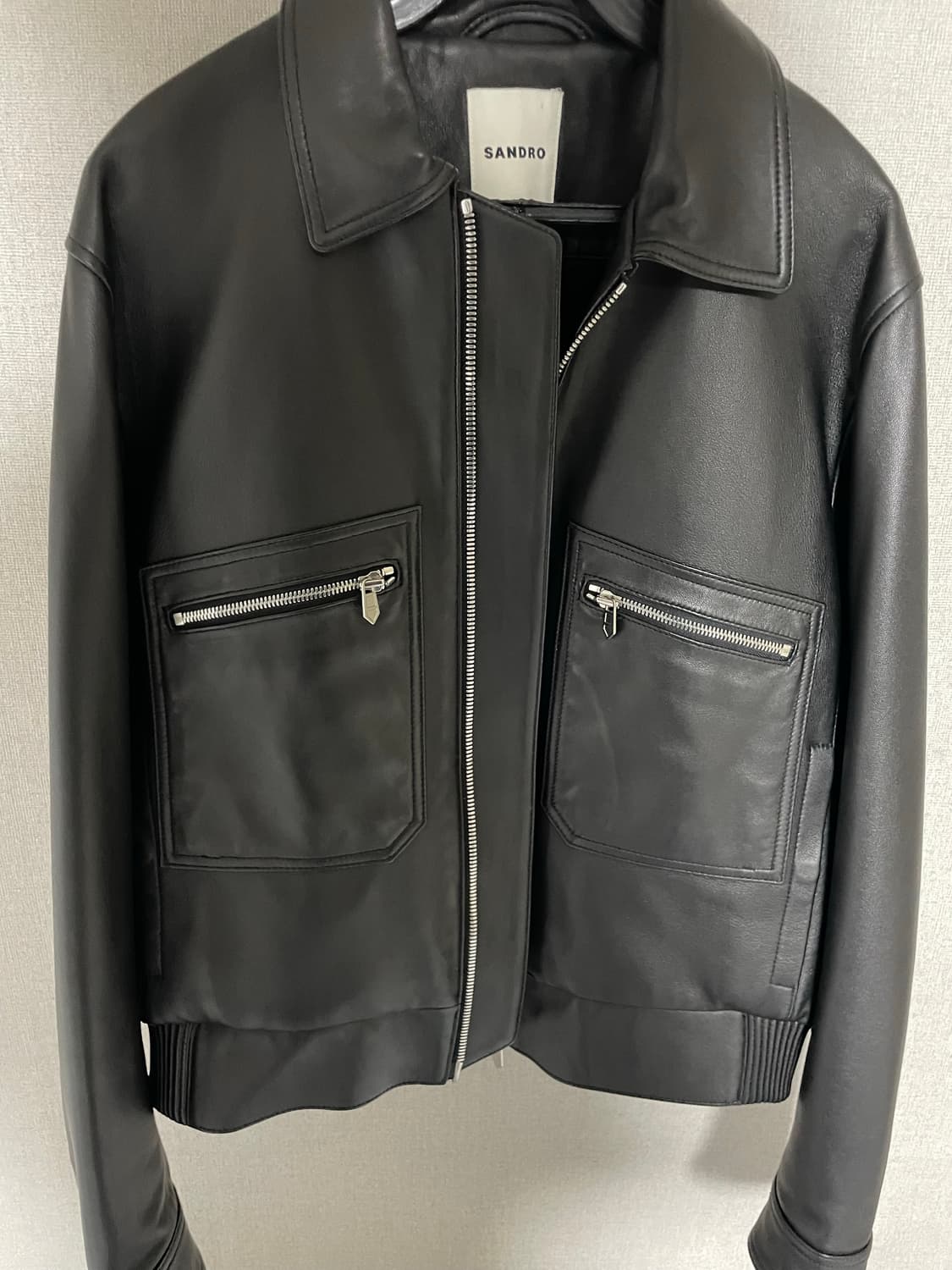 Sandro 레더 자켓 상품이미지1