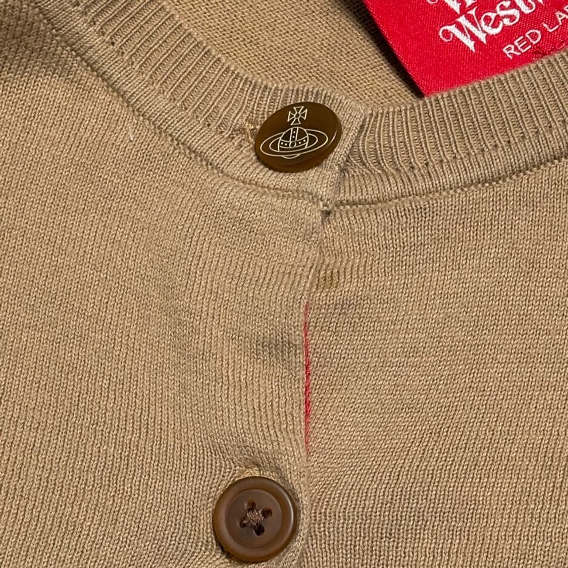 02 비비안웨스트우드 레드 라벨 베이지 울 가디건 상품이미지6